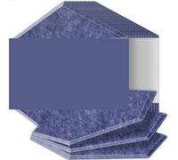 Pannelli Acustici Esagonali Pannelli fonoassorbenti ad alta densità, resistenti alle fiamme, assorbono il rumore, eliminano gli echi(21 Gemstone Blue,6 Pcs,0.8cm Medium Density)