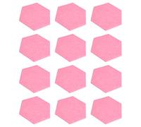 Pannelli acustici esagonali, pannello fonoassorbente 15 cm con riduzione del rumore adesivo ignifugo montaggio 12 pezzi per uffici domestici per studi di registrazione(Rosa)