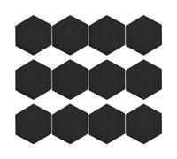 Pannelli acustici esagono, 12pcs pannelli ad alta densità del suono che assorbono isolamento del suono isolamento con telaio di trattamento con altezza smussata per studio