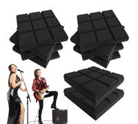 Pannelli acustici in schiuma fonoassorbente, 10 pannelli a per la riduzione del rumore | 12 x 12 x 2 pollici resistenti al fuoco