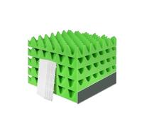 Pannelli acustici in schiuma fonoassorbente da 12/24 pezzi for studio e casa(Green,3cm Thick,24 Pcs With Tapes)