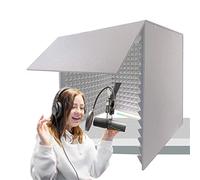 Pannelli acustici portatili, Copertura insonorizzante Cabina di registrazione vocale Cabina acustica Microfono Pannello in schiuma acustica fonoassorbente(Grey)