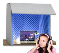 Pannelli acustici portatili, Copertura insonorizzante for scrivania Sound Booth, scudo assorbente for il suono vocale, riduzione(Blue,60x60x60cm)