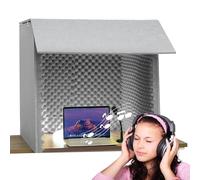 Pannelli acustici portatili, Copertura insonorizzante for scrivania Sound Booth, scudo assorbente for il suono vocale, riduzione(Grey,80cmx80cmx80cm)