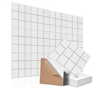 Pannelli acustici quadrati autoadesivi, 12 pezzi, assorbitori acustici ad alta densità per pareti, soffitti, legno e porte, pannelli acustici, nove modelli
