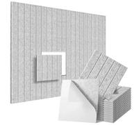 Pannelli acustici quadrati autoadesivi da 12 pezzi 30x30x0,9 cm murali fonoassorbenti for isolamento acustico for studi domestici(Gray)