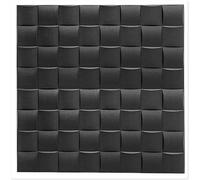 Pannelli adatti per parete e soffitto, decorativi, rivestimento per pareti, spessore 2-3 mm, pannelli 3D in polistirolo espanso, 6 m², 24 pezzi, 50 x 50 cm, 0816, colore nero
