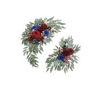 Pannelli artificiali per pareti viventi, 2 fiori artificiali for cartelli di benvenuto for matrimoni, decorazione floreale(6)