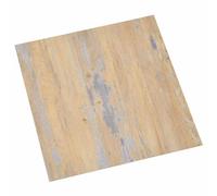 Pannelli autoadesivi in PVC marrone e grigio, 30,5 x 30,5 cm | PVC effetto legno, senza cuciture, installazione rapida, superfici piane, salotti, camere da letto, pulizia con scopa
