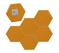 Pannelli bacheca da parete in feltro porta messaggi 6 pz. giallo 80 g