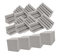 Pannelli Bass Trap Acustici 16 Pezzi, Schiuma per Studio | Schiuma ad Alta Densità, Forme Piramide e Cubo, per Home Theater e Ktv, Effetto Ignifugo