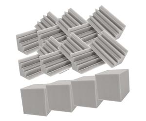 Pannelli Bass Trap Acustici 16 Pezzi, Schiuma per Studio | Schiuma ad Alta Densità, Forme Piramide e Cubo, per Home Theater e Ktv, Effetto Ignifugo