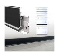 Pannelli battiscopa in alluminio senza giunture for case mobili - Rivestimento battiscopa nero impermeabile, lunghezza 4,1 piedi, installazione semplice,(10pcs)