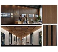 Pannelli controsoffitto e parete MDF legno Quercia Affumicata 600x600x 21 - 4pz