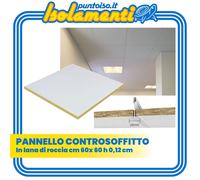 Pannelli Controsoffitto Minerval A 12 in Lana di Roccia 60 x 60 cm 40 pannelli