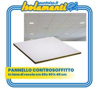 Pannelli Controsoffitto Tonga 40 in Lana di Roccia 60 x 60cm 20 pannelli mq 7,20