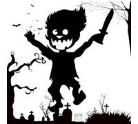 Pannelli da cortile di Halloween con , da di Halloween,Art Stake Yard Segni Halloween Stakes Garden Stakes - da cortile horror, accessori per foto, segni metallici