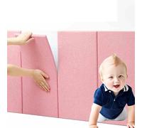 Pannelli da parete 3D, imbottitura anticollisione, imbottitura da parete per bambini, 30 cm x 60 cm, autoadesiva, morbida, protezione per camere da letto, sala da ballo per bambini (rosa, 1 pz)