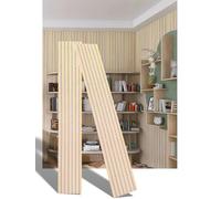 Pannelli da parete 3D scanalati fonoassorbenti in legno, pannelli da parete per decorazione di pareti interne, pannello impiallacciato in legno di lusso, 240 x 60 cm, copertura 2 pezzi, rovere grigio