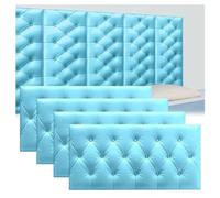 Pannelli da Parete 3D, softpack Anti-collisione, Adesivi da Parete autoadesivi, softpack Tatami,Blu