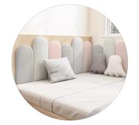 Pannelli da parete con testiera imbottita, design anti-collisione per schienale del letto per bambini - Adatto per letti singoli e matrimoniali