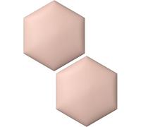 Pannelli da parete esagonali 3D, imbottiti, autoadesivi, imbottiti, per camere dei bambini e stanze dei giochi, testiera decorativa rosa chiaro, cuscini anti-collisione (30 x 34,5 cm)