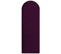 Pannelli da parete imbottiti 90x30 cm - per un montaggio fai-da-te molto semplice, in velluto, con imbottitura morbida, colore viola scuro - testiera decorativa per camera da letto, ufficio, cameretta