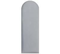 Pannelli da parete imbottiti 90x30 cm - per un montaggio fai-da-te molto semplice, in velluto, con imbottitura morbida, colore grigio chiaro - testiera decorativa per camera da letto, ufficio