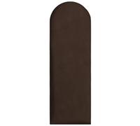Pannelli da parete imbottiti 90x30 cm - per un montaggio fai-da-te molto semplice, in velluto, con imbottitura morbida, colore marrone scuro - testiera decorativa per camera da letto, ufficio