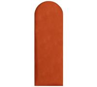 Pannelli da parete imbottiti 90x30 cm - per un montaggio fai-da-te molto semplice, in velluto, con imbottitura morbida, colore arancione - testiera decorativa per camera da letto, ufficio, cameretta