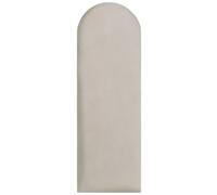 Pannelli da parete imbottiti 90x30 cm - per un montaggio fai-da-te molto semplice, in velluto, con imbottitura morbida, colore beige chiaro - testiera decorativa per camera da letto, ufficio