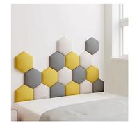 Pannelli da parete imbottiti, esagonali, autoadesivi, per la cameretta dei bambini, imbottitura 3D anti-collisione per sicurezza e stile