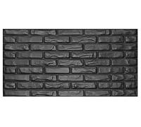 Pannelli da parete in polistirolo 3D, pannelli da soffitto XL, decorativi, mattoni in polistirolo, soffitto, rivestimento da parete 3 mm di spessore, 100 x 50 cm, 18 m², 36 pezzi (nero)