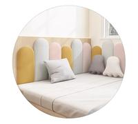 Pannelli da parete per testiera del letto, design 3D imbottito anti-collisione per letti per bambini, adatti per letto singolo e matrimoniale
