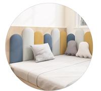 Pannelli da parete per testiera del letto, design 3D imbottito anti-collisione per letti per bambini, adatti per letto singolo e matrimoniale