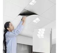 Pannelli da soffitto in plastica impermeabili, facili da tagliare con retro in alluminio, soluzione decorativa per bagno e ufficio domestico