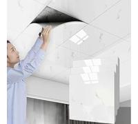 Pannelli da soffitto in plastica impermeabili, facili da tagliare con retro in alluminio, soluzione decorativa per bagno e ufficio domestico