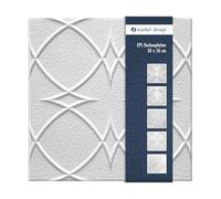 Pannelli da soffitto in polistirolo EPS, pannelli da soffitto leggeri e robusti dal design moderno (pacchetto risparmio 10 QM SATURN 50 x 50 cm) per ambienti umidi, pannelli decorativi