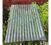 Pannelli da Tetto Trasparente,Lastra di Copertura in Fibra di Vetro,Copertura Tettoia con Anticondensa e Antirumore,Lamiere Ondulate per Serra,Garage,Viti Incluse (5 Pcs,0.9x1.2m/35x47in)