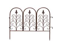 Pannelli decorativi ad incastro in ferro, barriera per animali da giardino, patio e cortile, 82 x 75 cm, 1 pezzo, decorazione esterna durevole per la protezione degli animali domestici