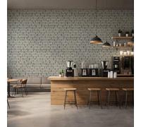 Pannelli decorativi da parete 3D, rivestimento interno | lavabile, in schiuma EPS con rilievo, effetto mattoni, per soggiorno, cucina e camera da letto (confezione da 10 pannelli) + 4 barattoli