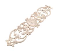 Pannelli decorativi in legno intagliato Wood Flower Branch Onlay Decal Unpainted Wooden Applique Furniture Decor Multiple Sizes(C 48x12cm)