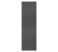 Pannelli Decorativi Murali Acustici Fonoassorbenti in Legno, Pannelli Decorativi con Listelli in Legno per Isolamento Acustico e Riduzione del Rumore (Nero, 275cm)