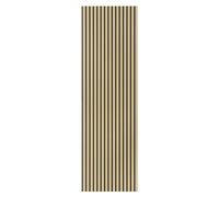 Pannelli Decorativi Murali Acustici Fonoassorbenti in Legno, Pannelli Decorativi con Listelli in Legno per Isolamento Acustico e Riduzione del Rumore (Teak, 240cm)