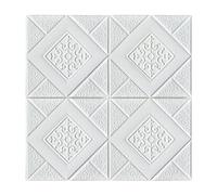 Pannelli Decorativi per Pareti,Pannelli Adesivi pe 10 pz 70 cm X 70 cm 3D PVC autoadesivo Soffitto Schiuma Impermeabile Anti Statico Carta Da Parati Classici Decorazioni for La Casa Adesivi Murali(Whi