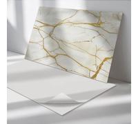Pannelli Decorativi PVC 120x60 cm Autoadesivo Durevole Aspetto Moderno Fondo Protettivo Impermeabile Paraspruzzi Facile da Pulire Cucina Design - Marmo elegante con venature