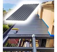 Pannelli del tetto, Pannelli for tetti in alluminio trapezoidali ondulati riempiti in poliuretano grigio marrone confezione da 1(L-2.8m/110.2in)