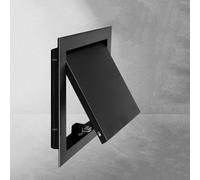 Pannelli di Accesso Copertura del Pannello di Accesso in Metallo Nero Bianco Grigio Superficie, Sportello di Ispezione per Cartongesso, Coperchi di Servizio per Fori Nel Muro(Black,14x20in (350x500mm)