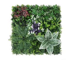 Pannelli di bosso Artificiale, Recinzione per siepe di Piante Artificiali Verdi, Pannello da Parete in Artificiale, edera per la Privacy, 50 x 50 cm (A)