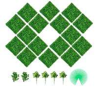 Pannelli di bosso artificiale VEVOR 16 pezzi 20""""x20"""" Sfondo da parete in erba verde Pannelli da parete in siepe di bosso finto 400 punti Scherm